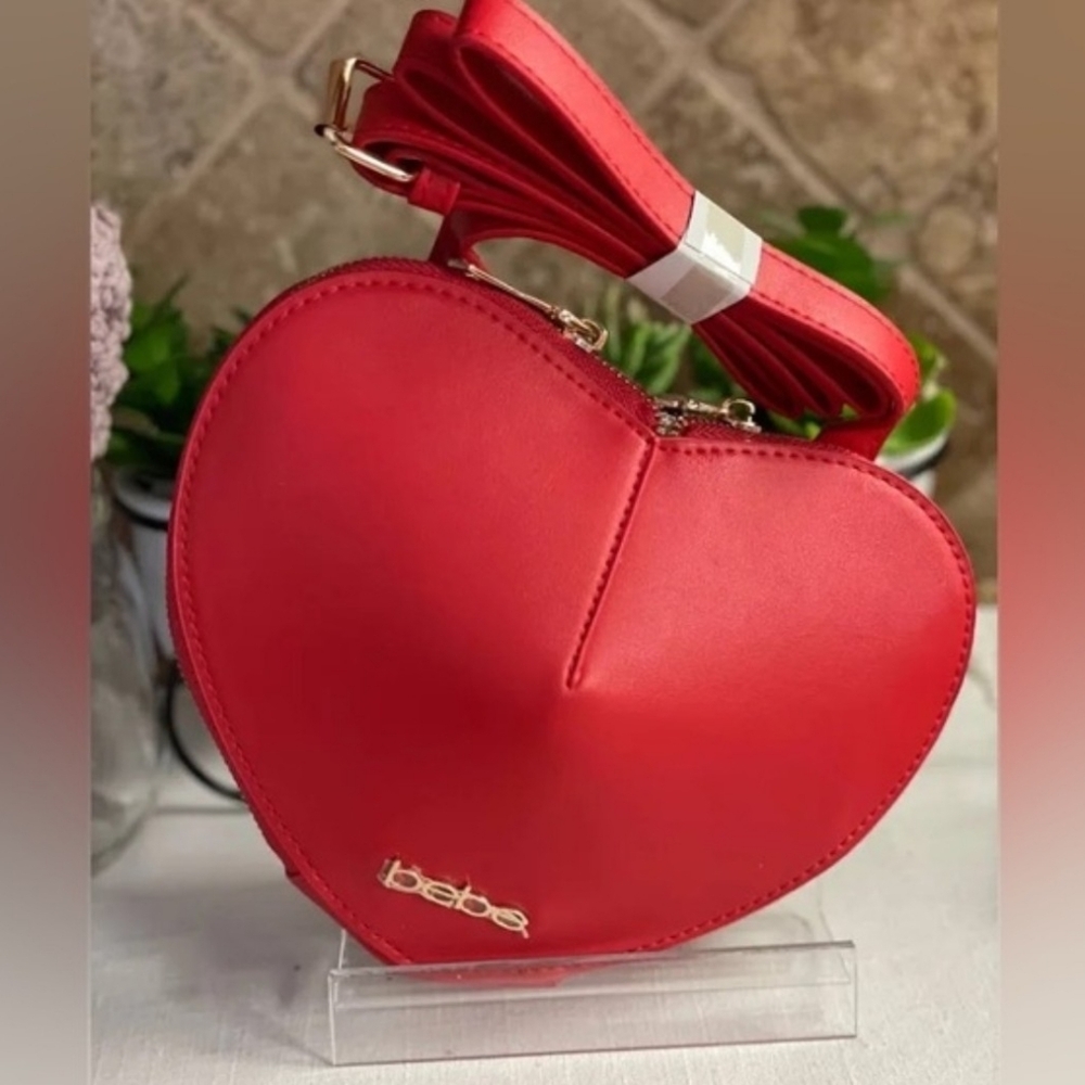 Bebe Red Heart Crossbody Bag #0007 - Picture 5 of 9